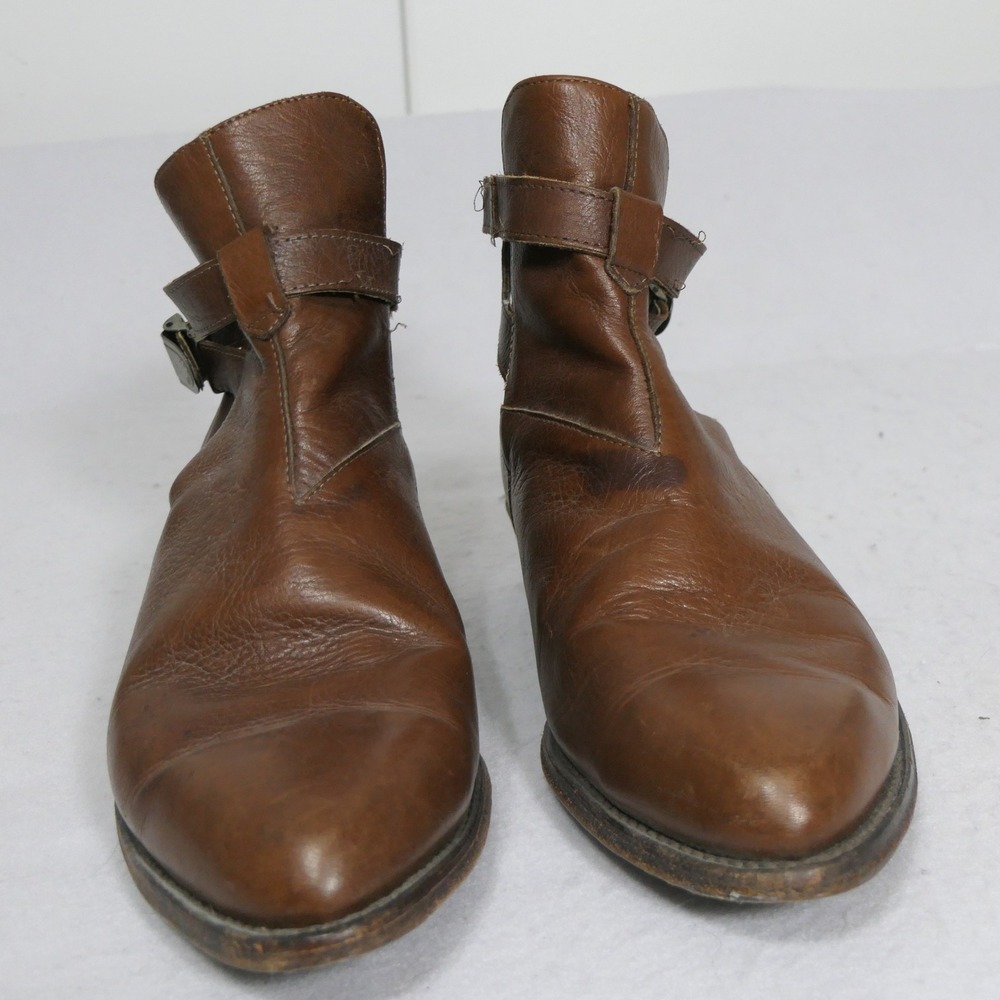 Vintage Avirex Leather Ankle Boots Men's 10D Type A-2 Brown Jodhpur Military USA